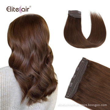 Wholesale Human Hair Extension Bundle One Piece Clip In Human Hair Custom Cuticle Aligned Hair Extensions For Women
